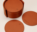 Leather Coaster Gift Set