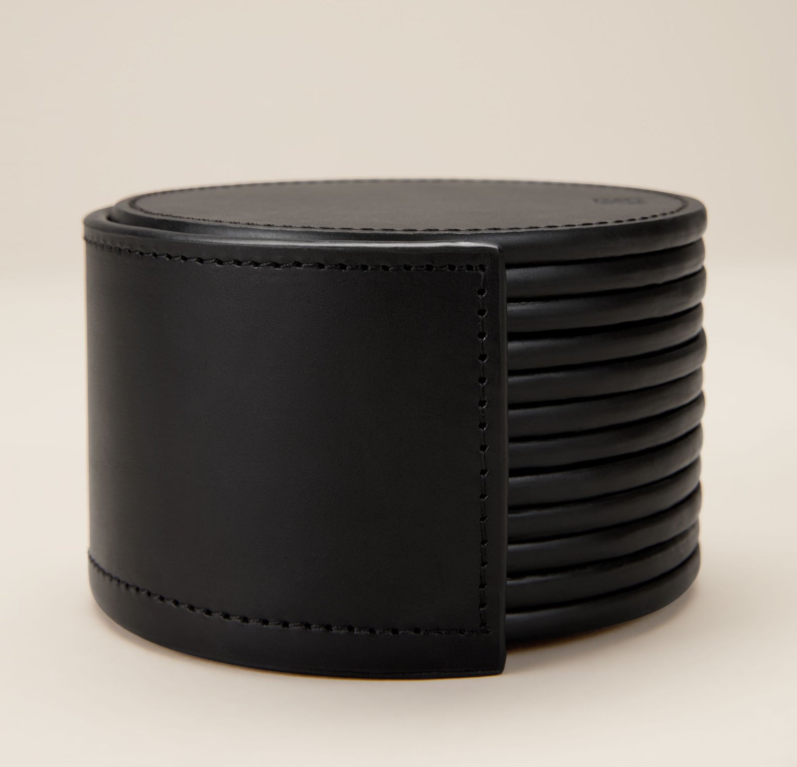 Leather Coasters in Holder (set of 12)